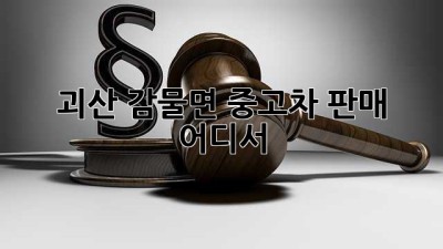 괴산 감물면 중고차 판매, 어디서?